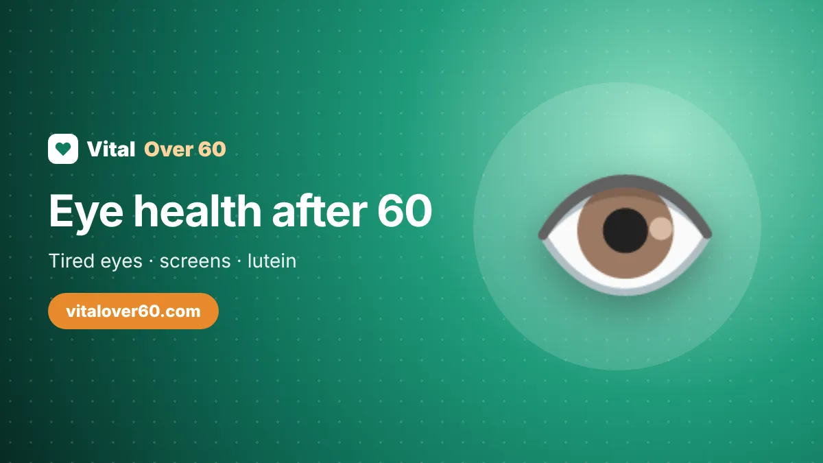 Eye Health After 60: Tired Eyes, Screens and Nutrients That Matter